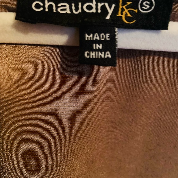 Gold Vintage Chaudry Dress Size Small - Picture 3 of 6